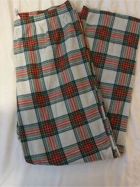 Target Plaid Cotton Pajama Pants in White, Red, Green